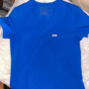 FIGS Catarina One Pocket Scrub Top XXS- Royal Blue